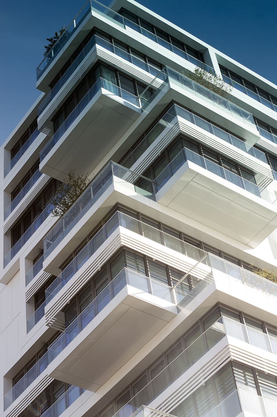 germany, berlin, stack, terraces, building, white, sunny, modern HD wallpaper