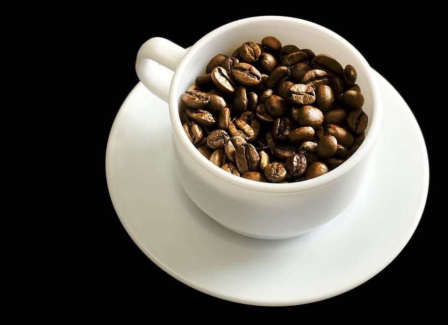 aromatic, background, beans, beverage, black, blank, brown HD wallpaper