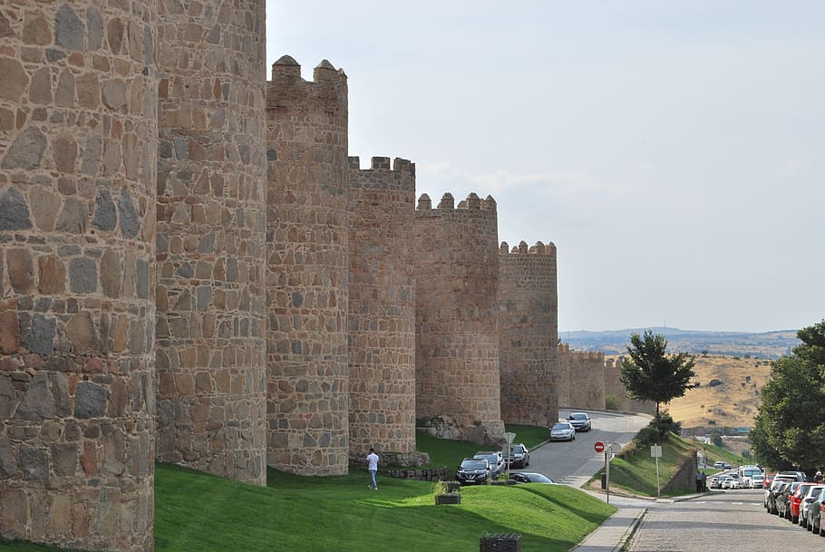 spain, city wall, architecture, building, historical, avila HD wallpaper