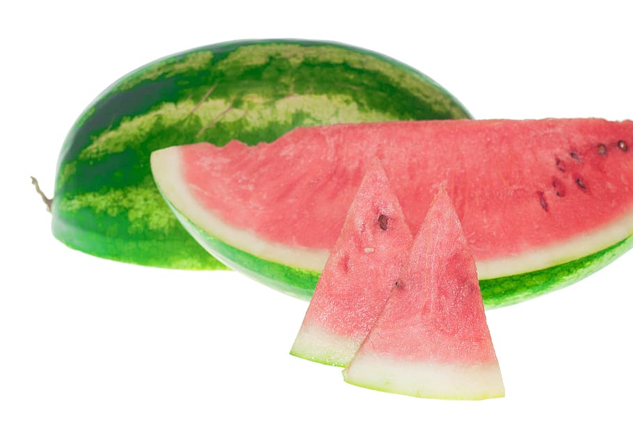 watermelon, slice, isolated, dessert, white, dietfood, sweetfood HD wallpaper