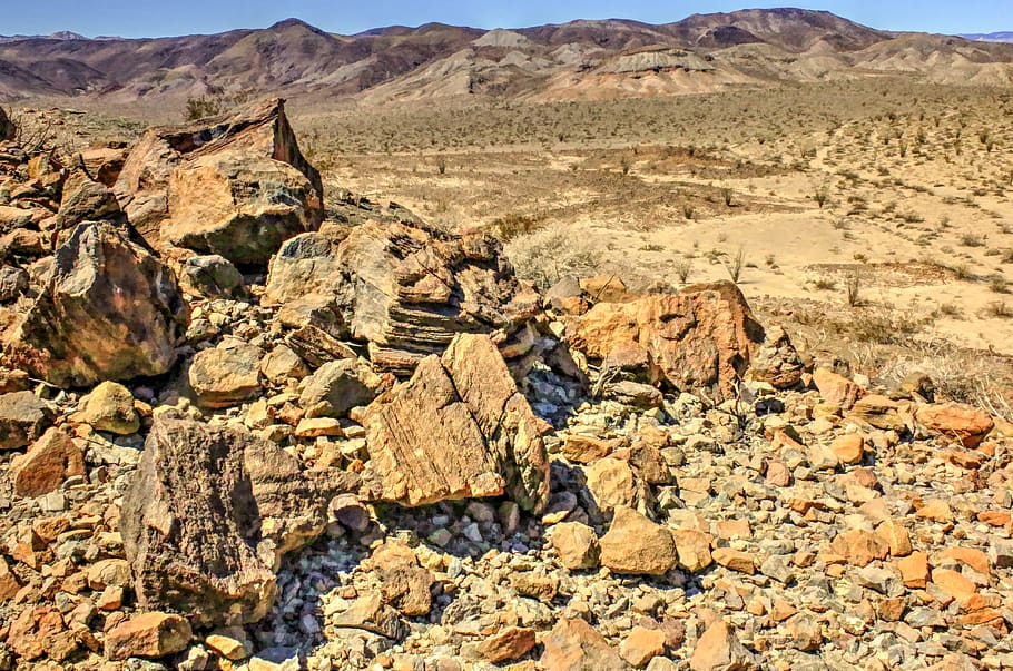 desert, california dessert, rocks, anza borrego, solid, rock - object, HD wallpaper