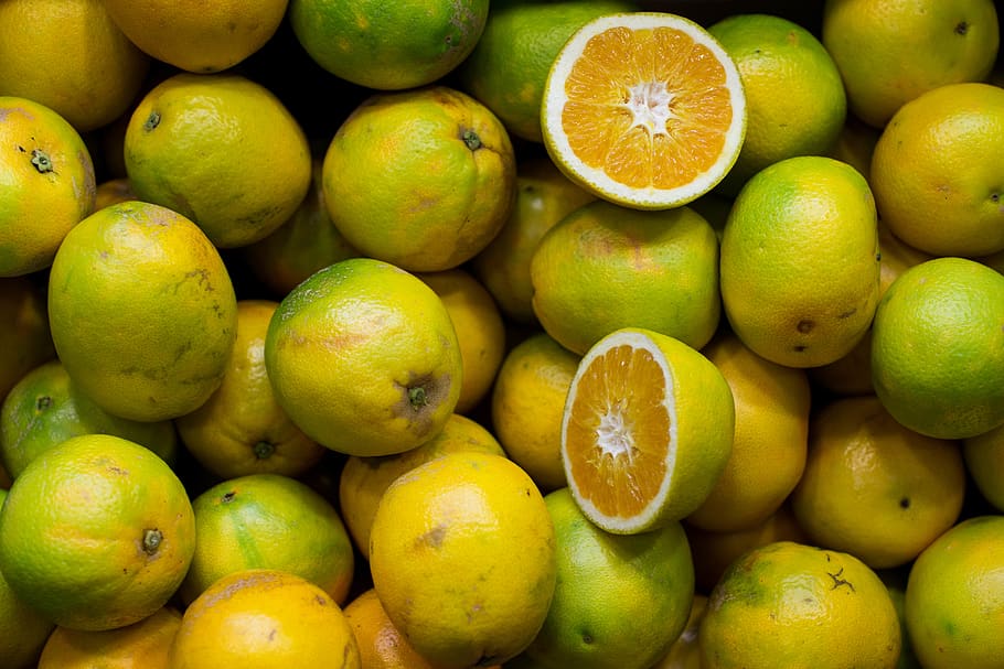 sliced green lemons, fruit, healthy eating, food, wellbeing, food and drink HD wallpaper