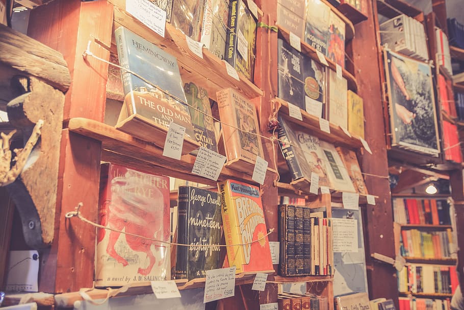 greece, oia, atlantis books e.e., bookshop, reading, built structure HD wallpaper