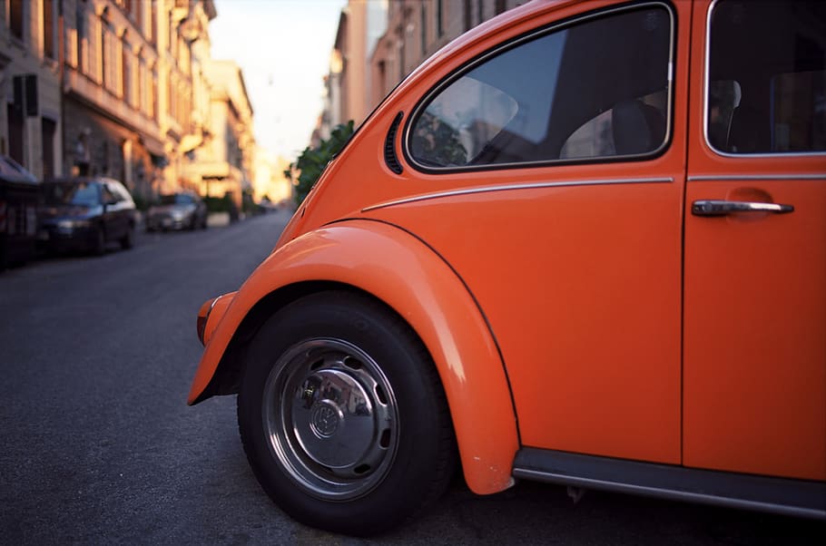 orange, car, auto, vehicle, travel, wheel, road, city, transportation HD wallpaper