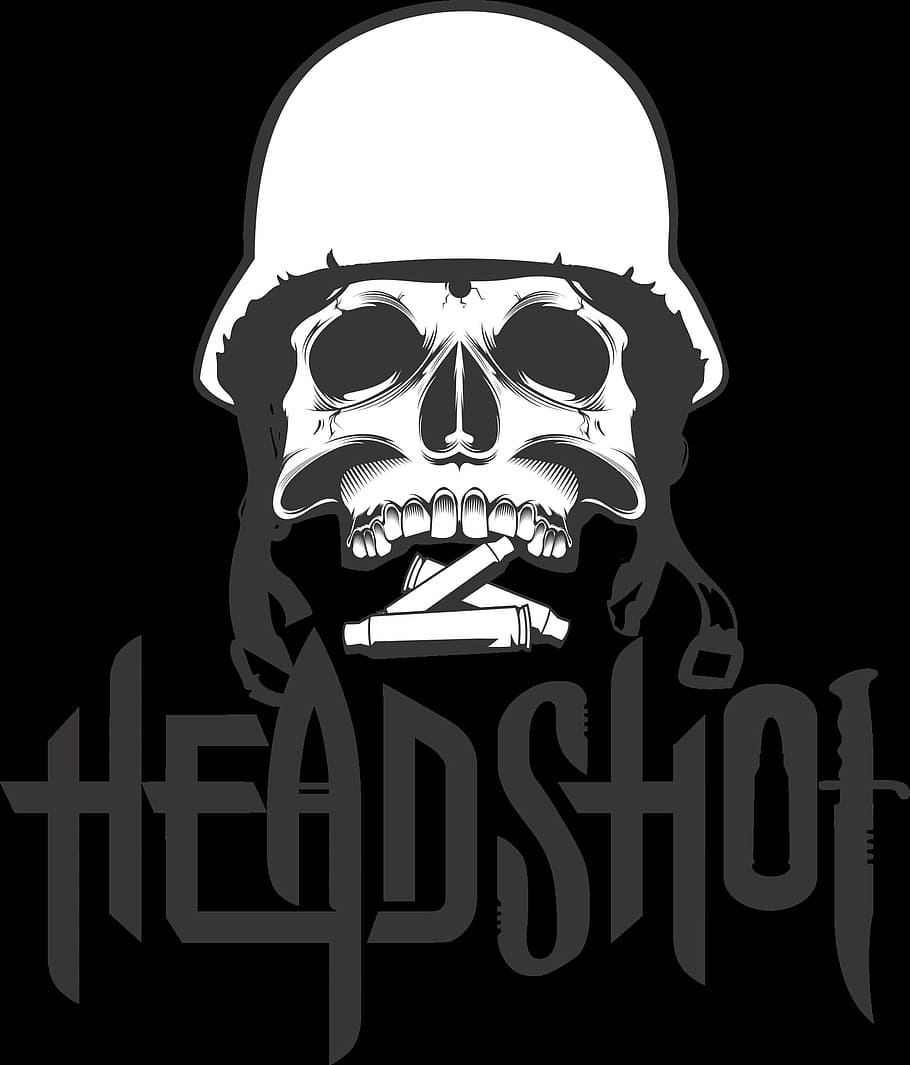 illustration, skull, war, logo, headshot, poster, shirt, print HD wallpaper