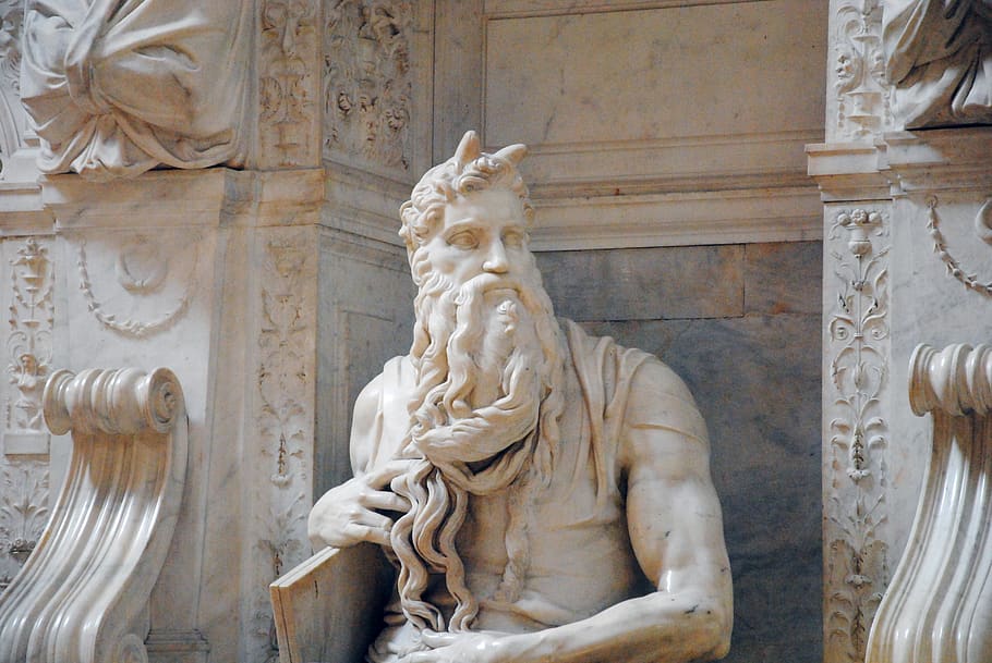 rome, monument, moses, art and craft, representation, human representation HD wallpaper