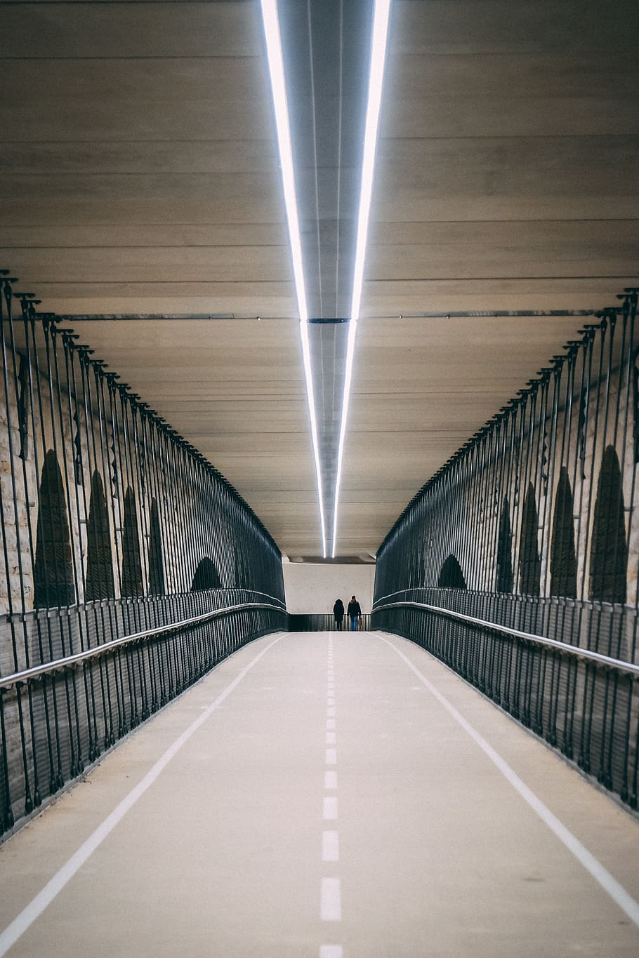 two person walking on bridge, walkway, path, luxembourg city HD wallpaper