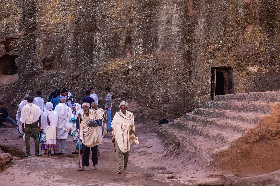 ethiopia, axum, lalibela, africa, pilgrim, religion, religious, HD wallpaper