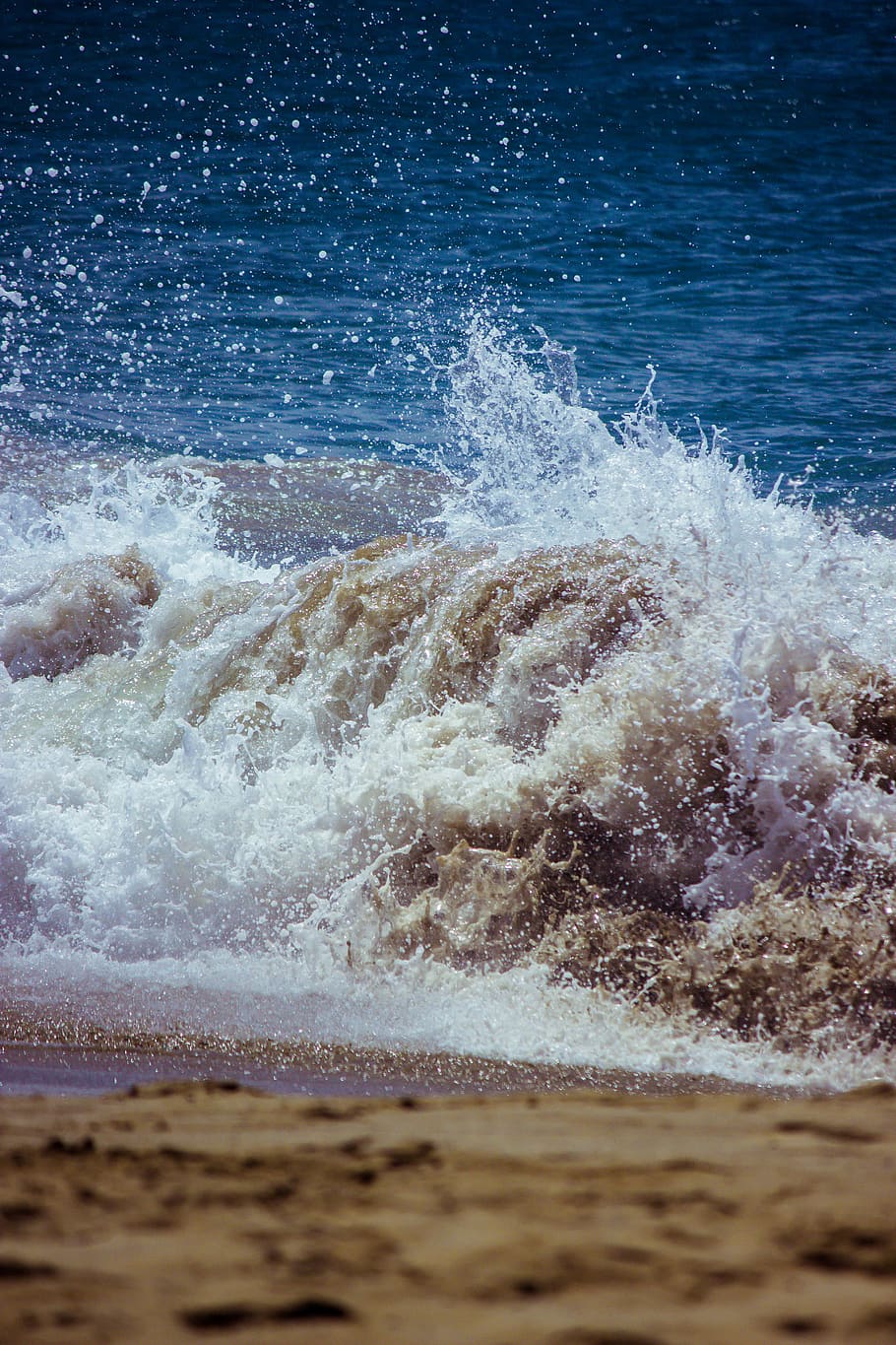 sea, ocean, water, nature, outdoors, sea waves, beach, sun, tsunami HD wallpaper