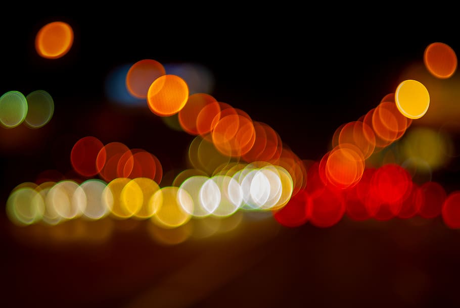 light, flare, lighting, headlight, road, colour, night, bokeh HD wallpaper