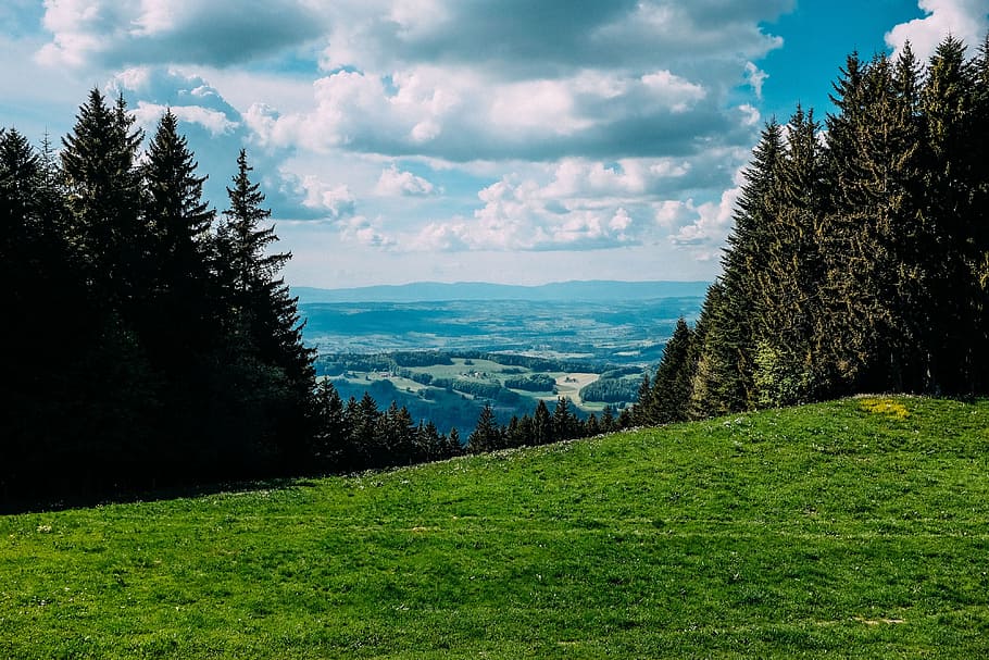 Spring landscape in Swiss Alps, alpen, austria, background, bavarian, HD wallpaper