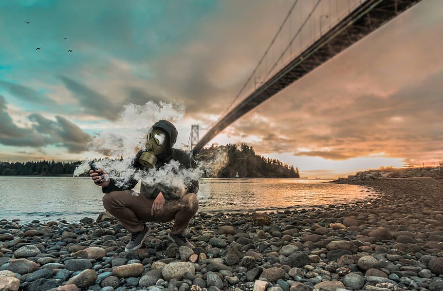 vancouver, canada, photoshop, ethan, hrabovski, bridge, smoke, HD wallpaper