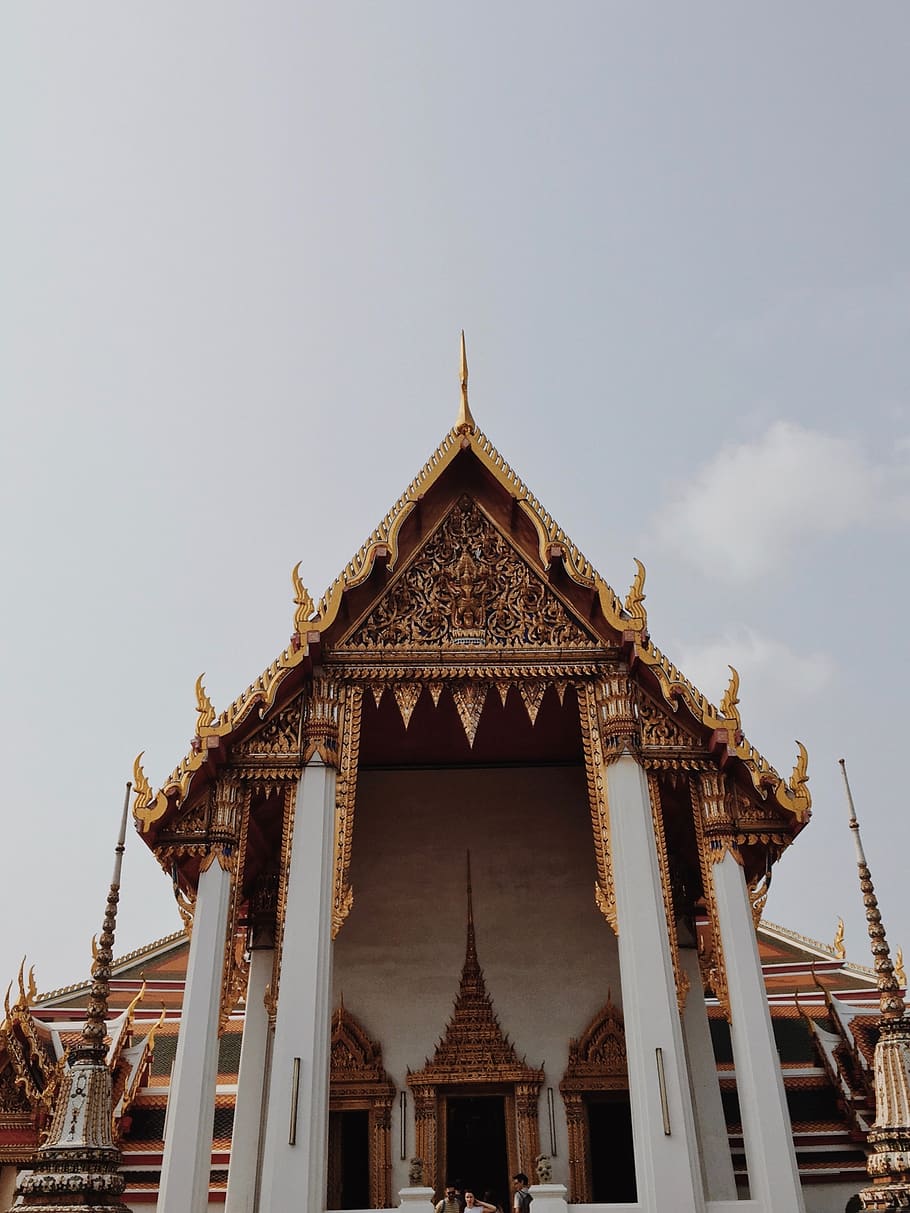 thailand, วัดโพธิ์, temple, architecture, roof, HD wallpaper