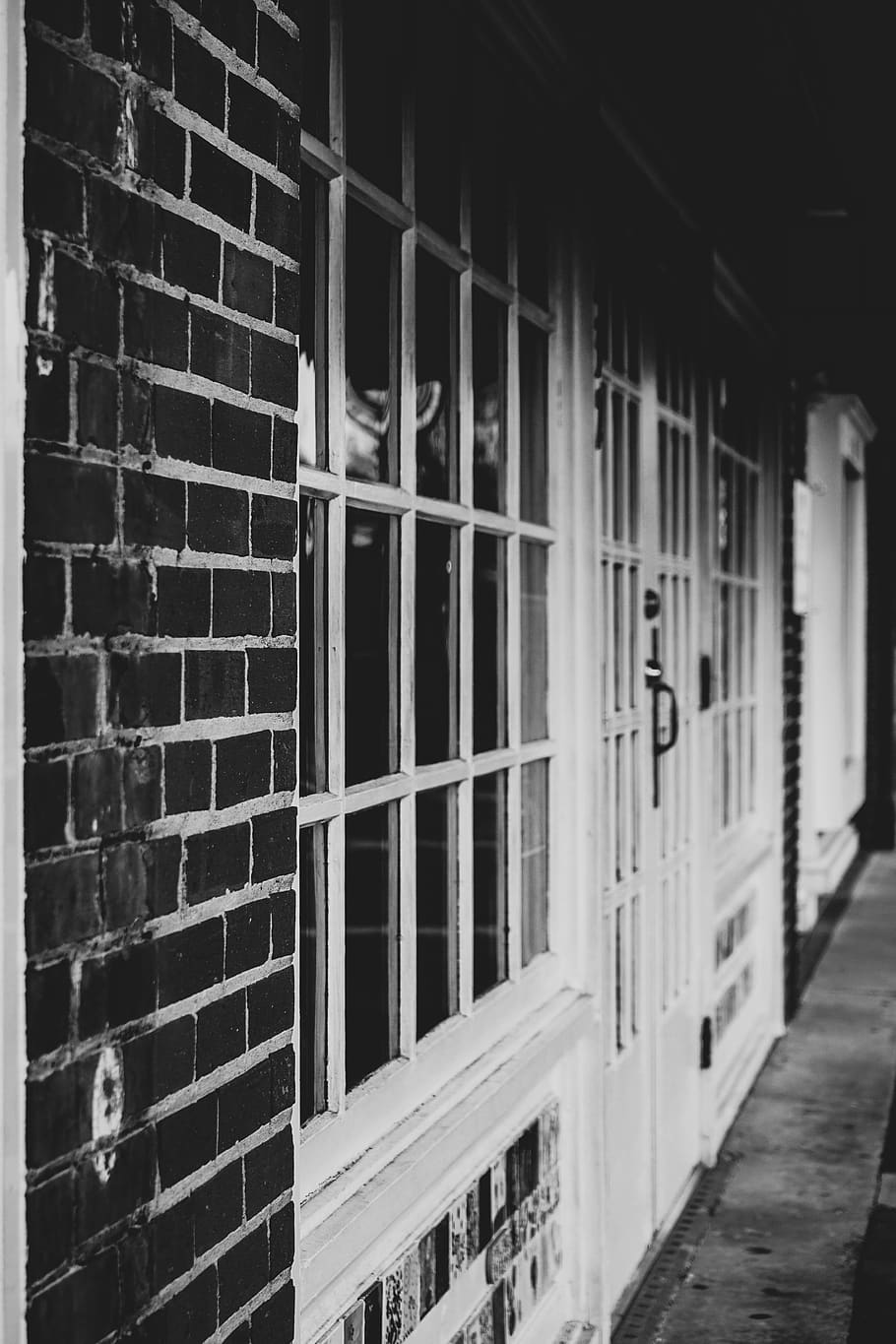 brick, window, wall, door, building, prison, corridor, doors HD wallpaper