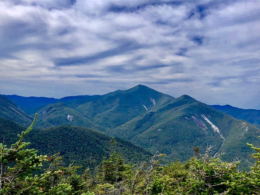 trees, forests, slides, clouds, mountain, beauty in nature HD wallpaper