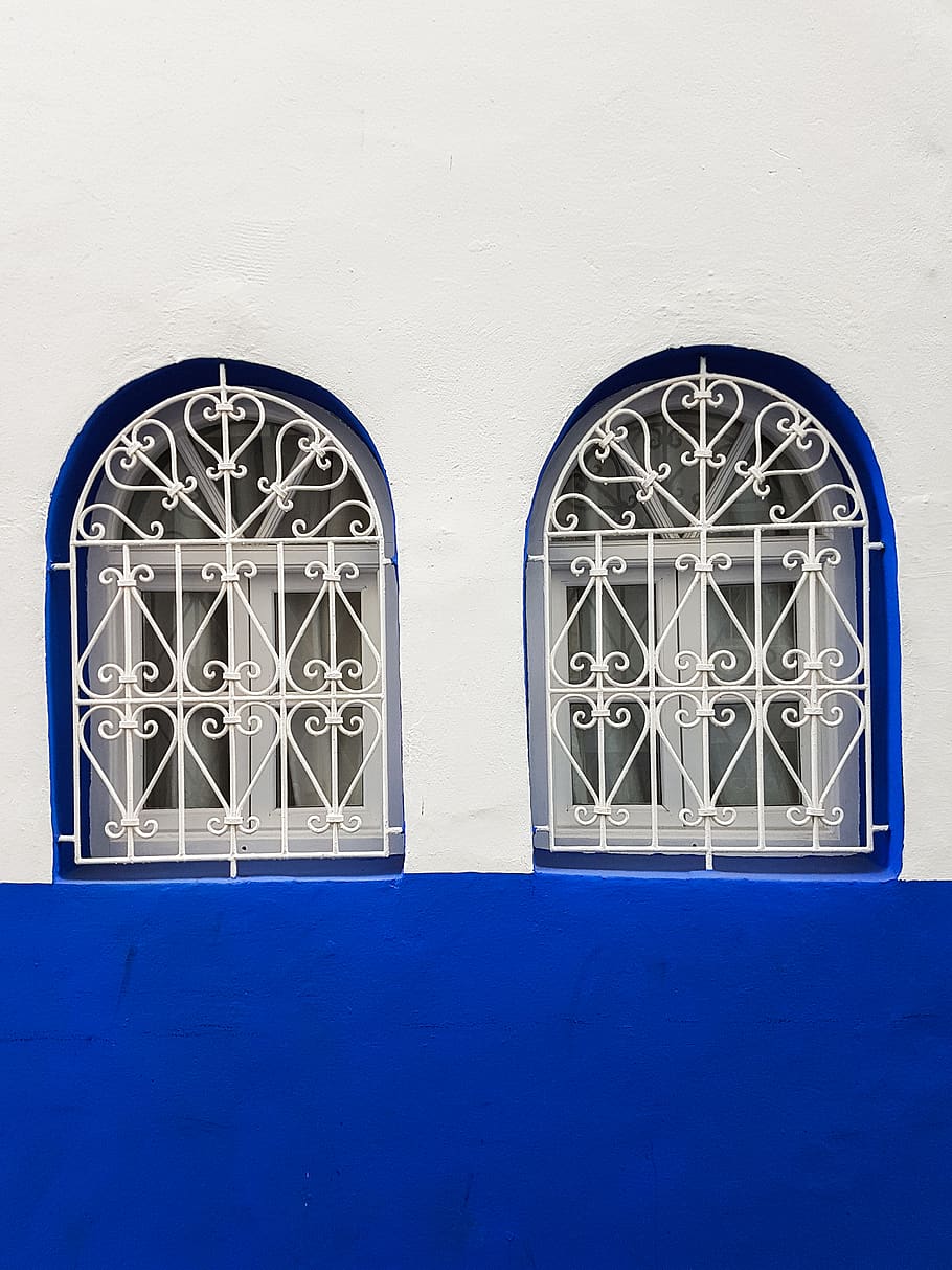 window, wall, morocco, the twins, assilah, architecture, building HD wallpaper