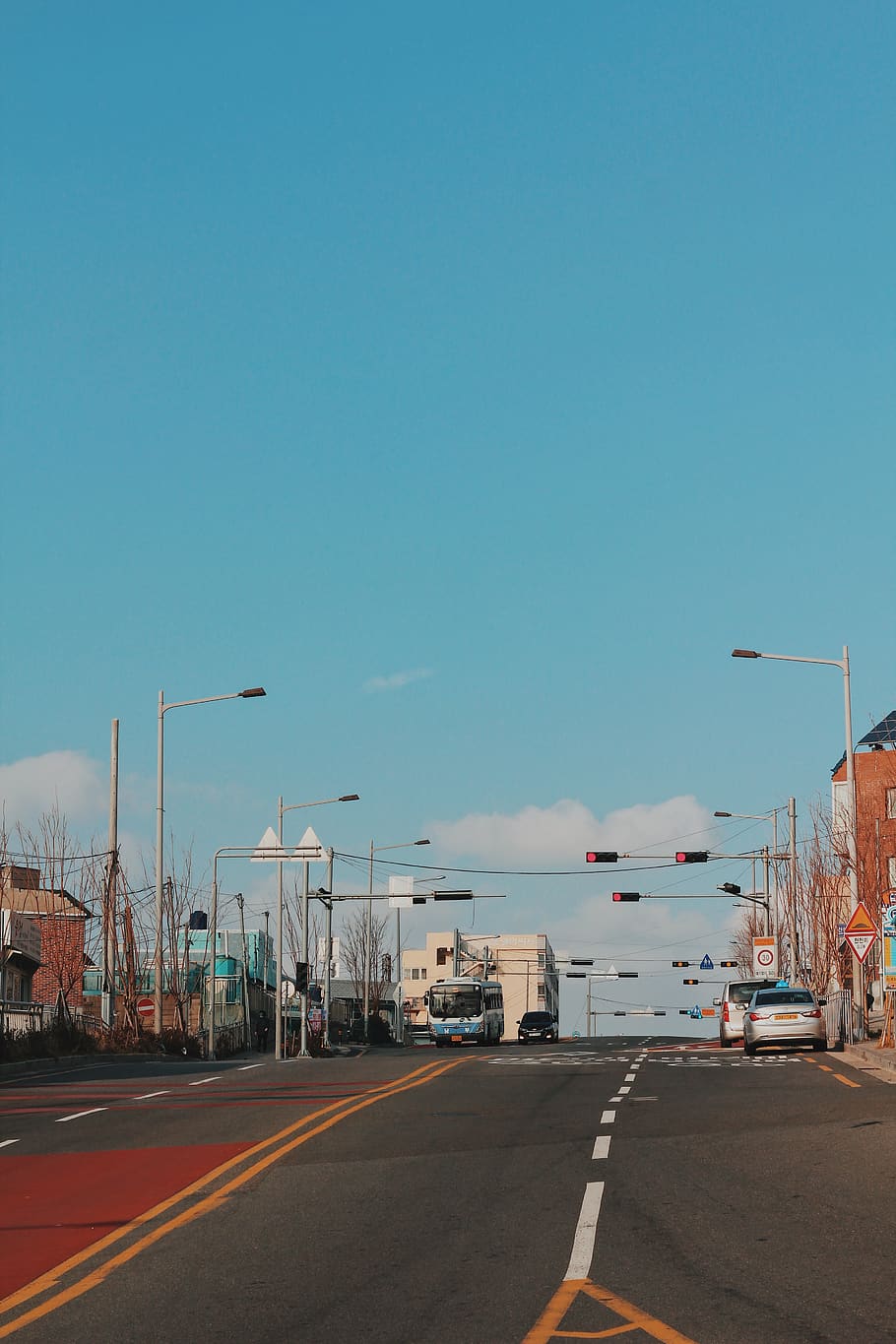 road, intersection, way, tarmac, asphalt, highway, car, vehicle HD wallpaper