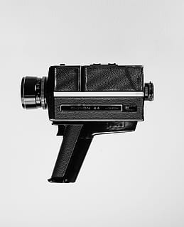 vintage black video camera, classic, retro design, technology HD wallpaper
