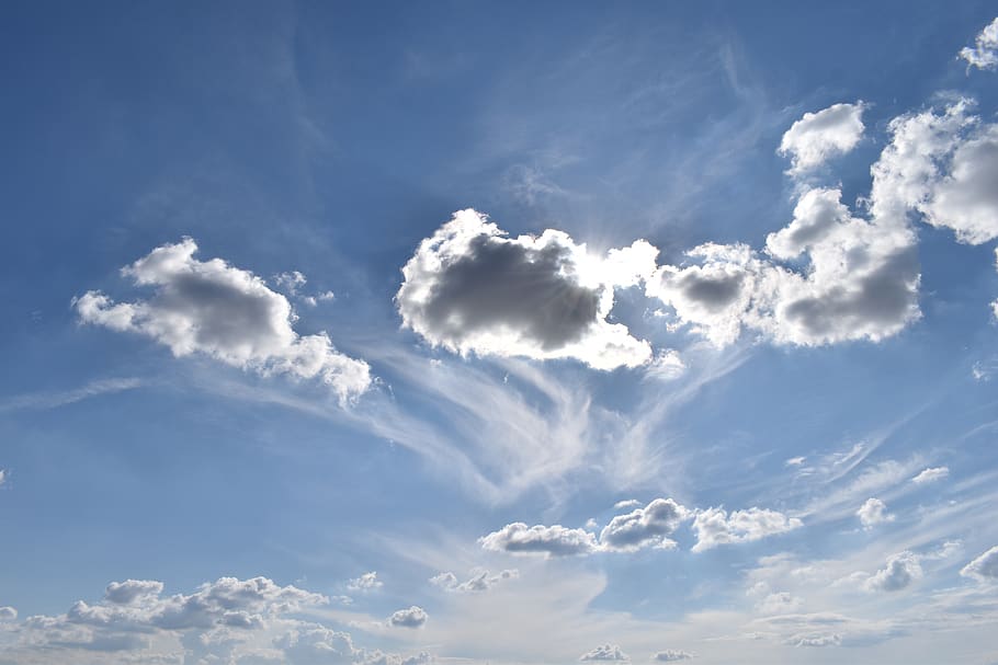 clouds, sky, blue, horizon, white, lyon, cloud - sky, beauty in nature HD wallpaper