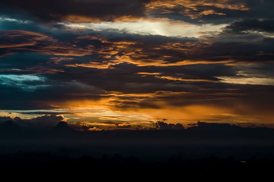 Landscape Photo of Sunrise, clouds, cloudy, dark, Dark Sky, dawn HD wallpaper