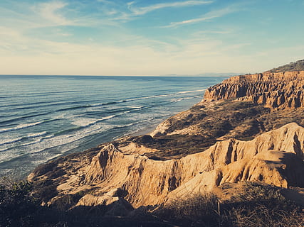 HD wallpaper: the ocean, San Diego, Torrey Pines, Broken Hill ...