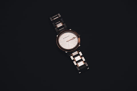 round silver-colored analog watch, wristwatch, architecture, tower HD wallpaper