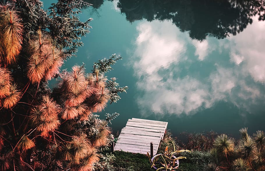 nature, landscape, clouds, sky, travel, adventure, trek, reflection HD wallpaper