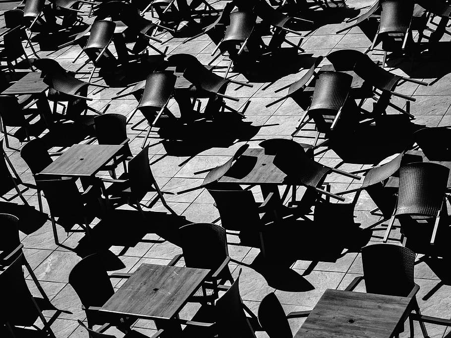 canada, toronto, roy thomson hall, pattern, light, tables, contrast HD wallpaper
