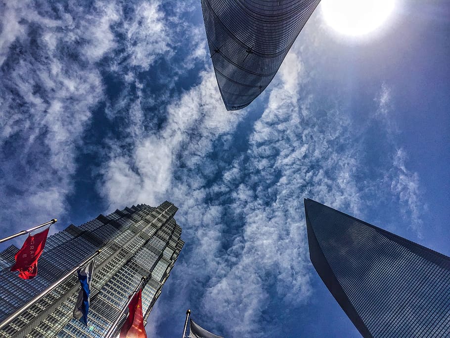 china, shanghai, sky, clouds, architecture, city, building exterior HD wallpaper