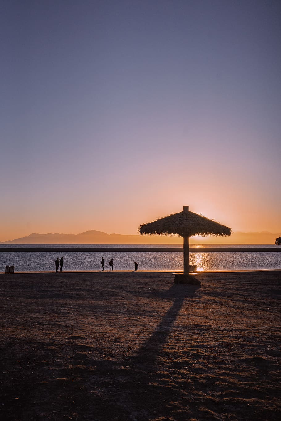 ocean view, person, human, gazebo, outdoors, nature, sky, sunset HD wallpaper