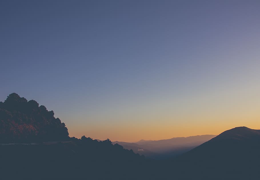 nature, outdoors, mountain, mountain range, sky, sunrise, peak HD wallpaper