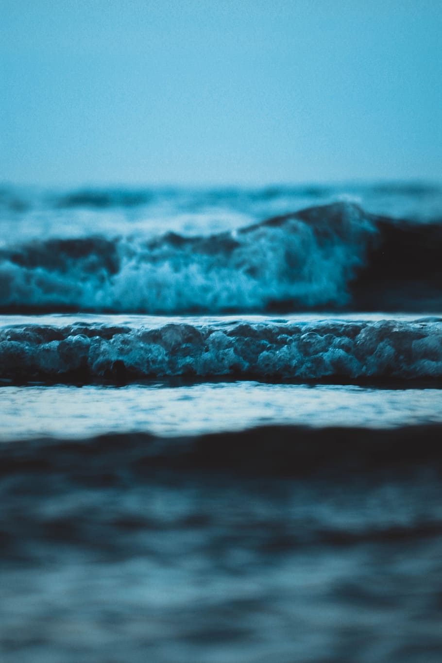 closeup photo of sea wave, blue, beach, macro, wafe, sea foam HD wallpaper
