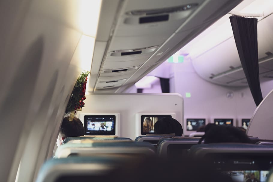 passenger sitting inside aircraft, mode of transportation, vehicle interior HD wallpaper