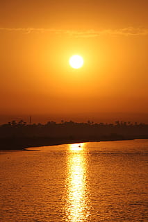egypt, sunset, nil, beautiful, river, sky, scenics - nature HD wallpaper