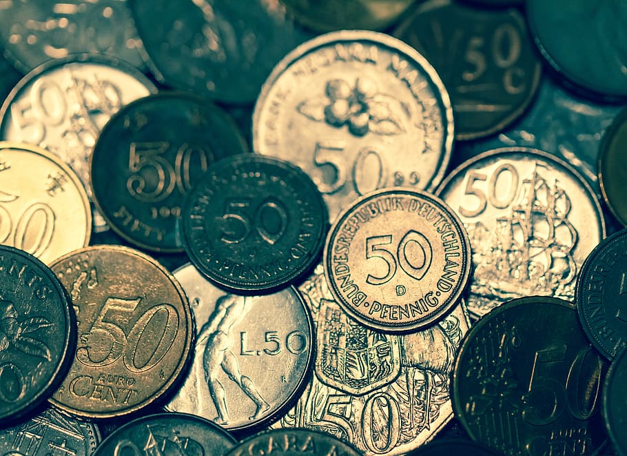 coin collection, money, nickel, architecture, building, clock tower HD wallpaper