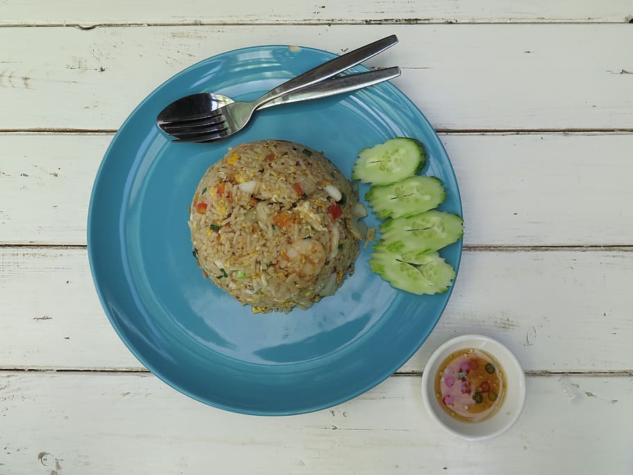 rice, food, food and drink, table, freshness, eating utensil HD wallpaper