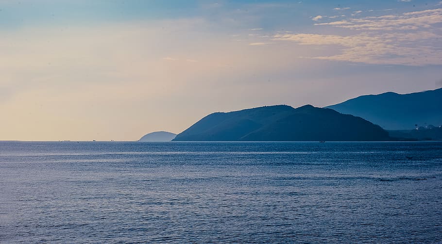 Scenic View of Ocean During Dawn, beach, beautiful, clouds, environment HD wallpaper