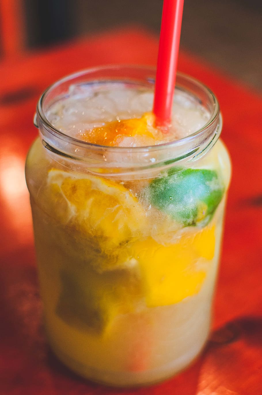 lemonade, drink, yellow, refreshing, close up, red, food and drink HD wallpaper
