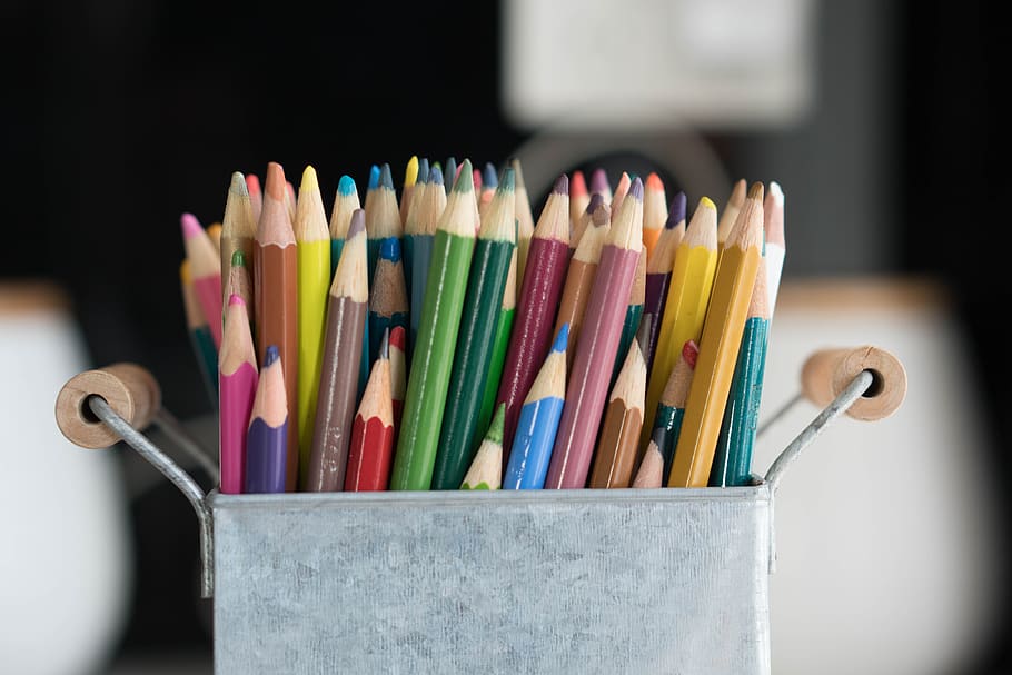 pencils, colour, creative, school, children, learn, classroom HD wallpaper