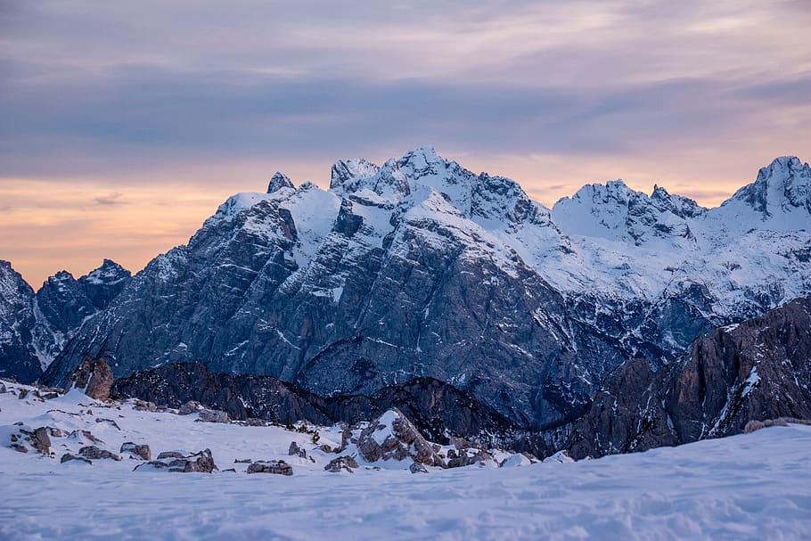 snow covered rock, nature, outdoors, mountain, ice, mountain range HD wallpaper