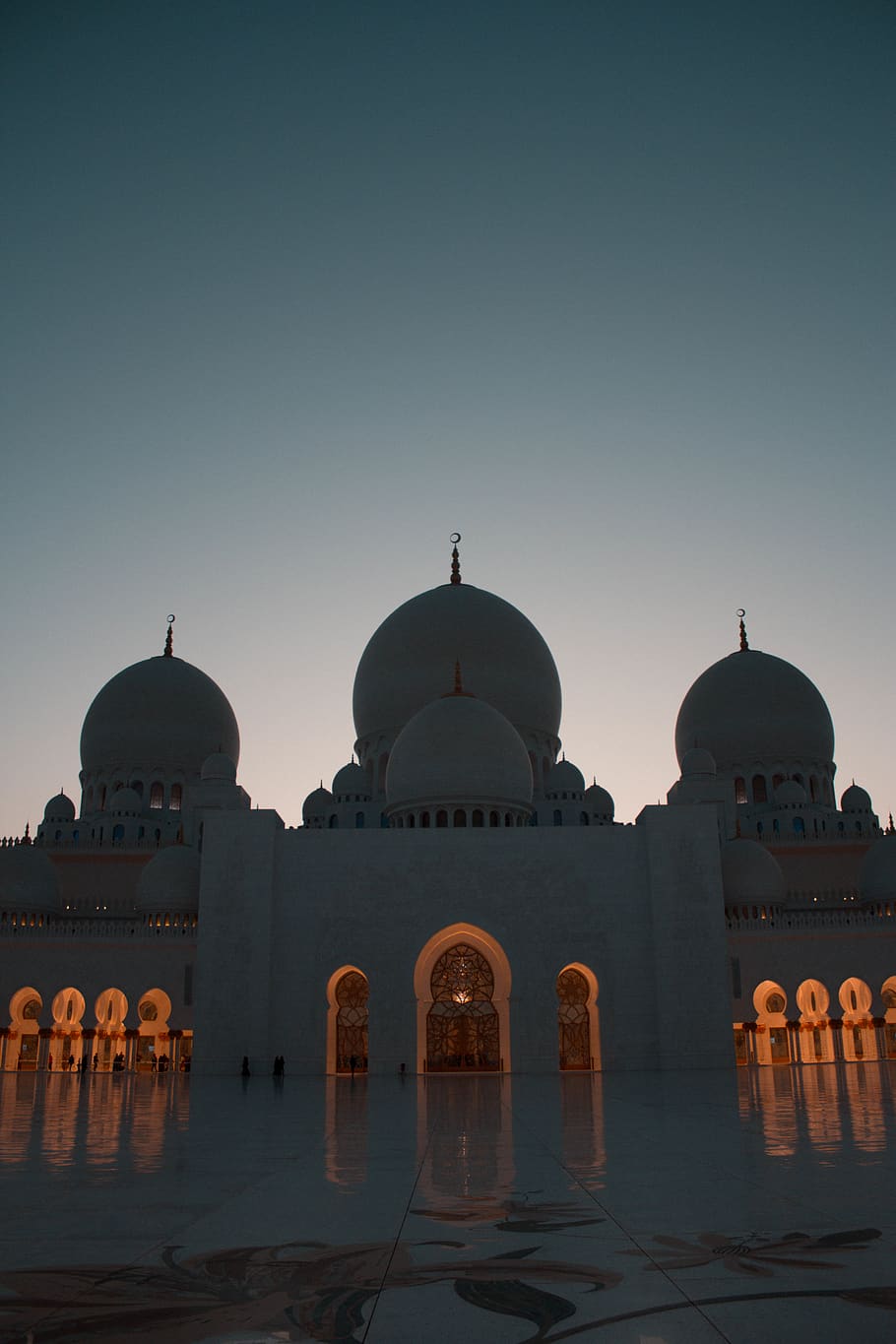 white mosque, building, dome, architecture, abu dhabi, mosquee, HD wallpaper