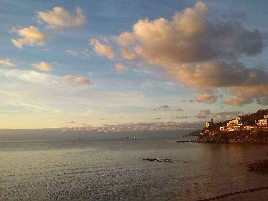 italy, castiglioncello, sky, cloud - sky, water, sea, scenics - nature HD wallpaper