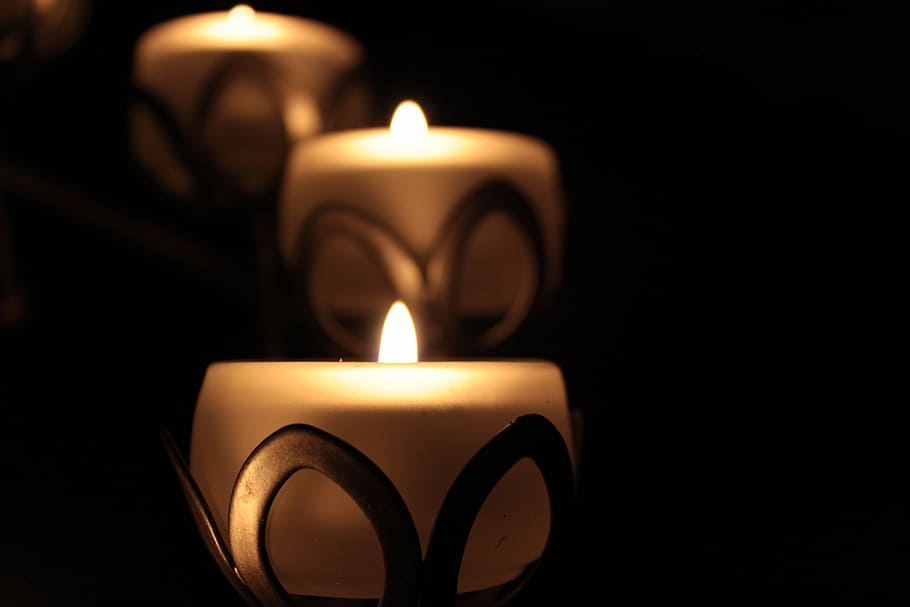 candle, burning, fire, object, wax, light, flame, heat - temperature HD wallpaper