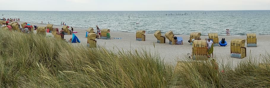 fehmarn, strand, deutschland, beach, ostsee, vacation, sunny, HD wallpaper