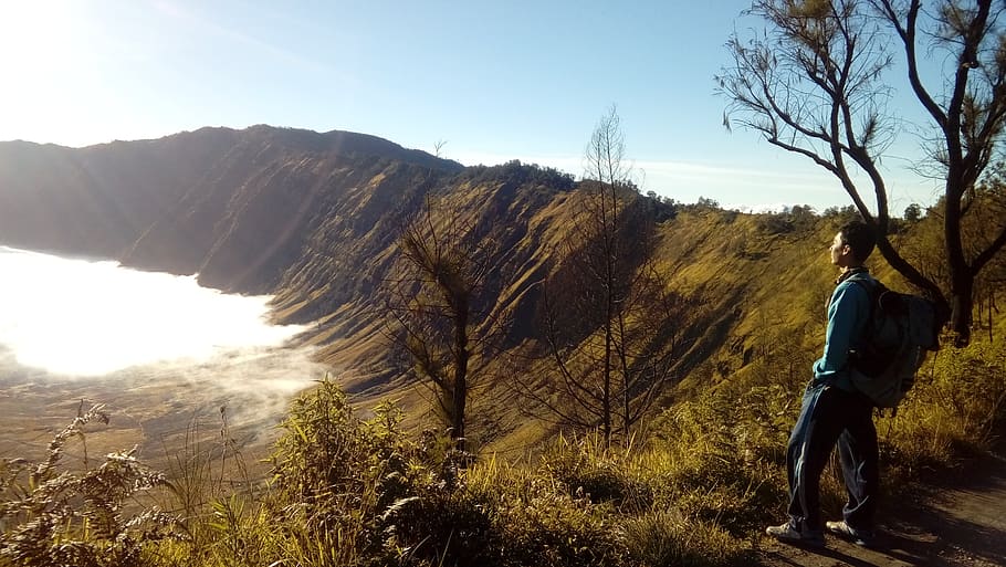 mountain, indonesia, semeru tengger national park, nature, real people
