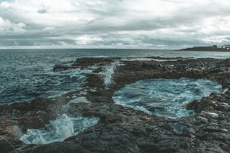 sea, water, sky, beauty in nature, cloud - sky, scenics - nature HD wallpaper