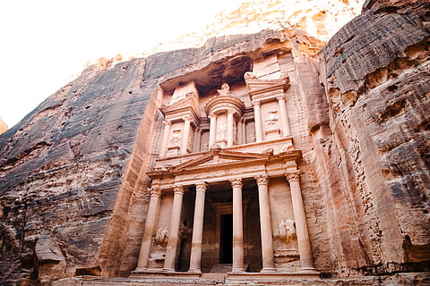 Petra Jordan during daytime, housing, building, monastery, architecture HD wallpaper