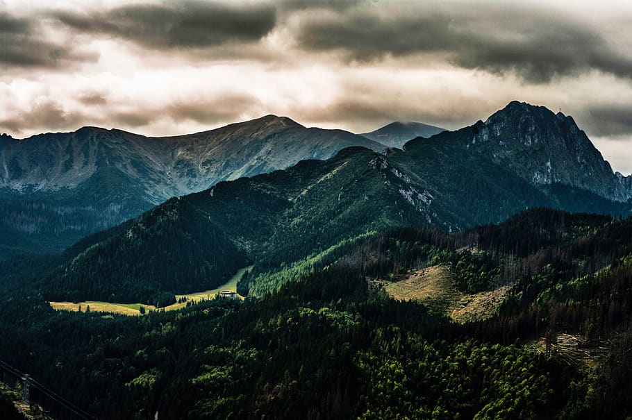 mountain, highland, cloud, sky, summit, ridge, landscape, nature HD wallpaper