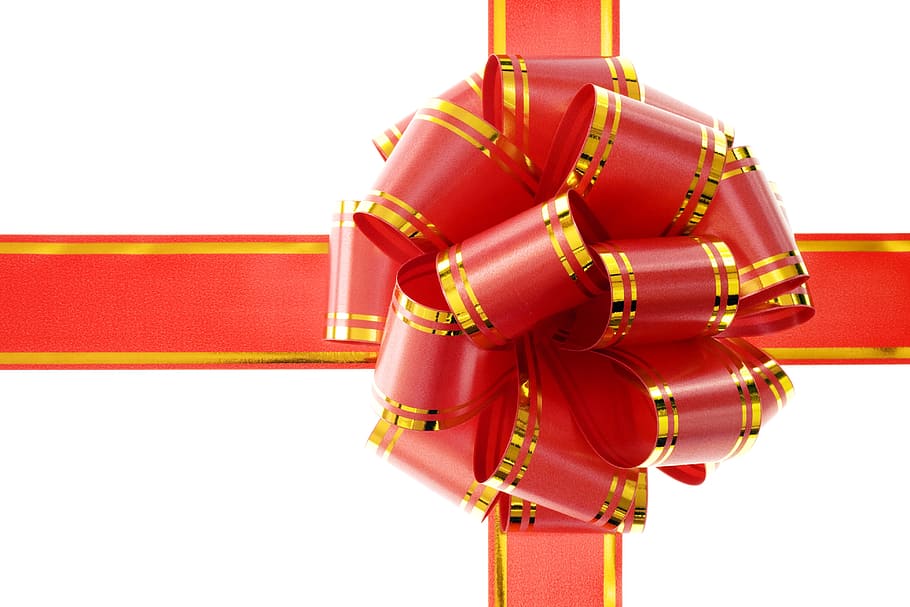 bow, ribbon, red, gift, holiday, white, shine, satin, background HD wallpaper