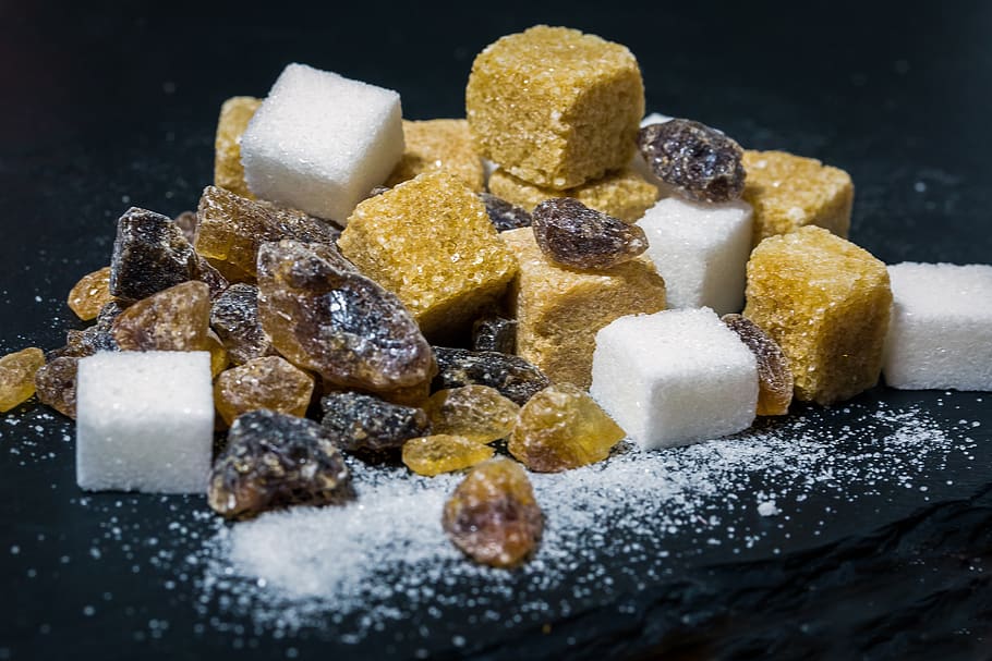 sugar, sugar lumps, granulated sugar, sweeteners, household sugar, HD wallpaper